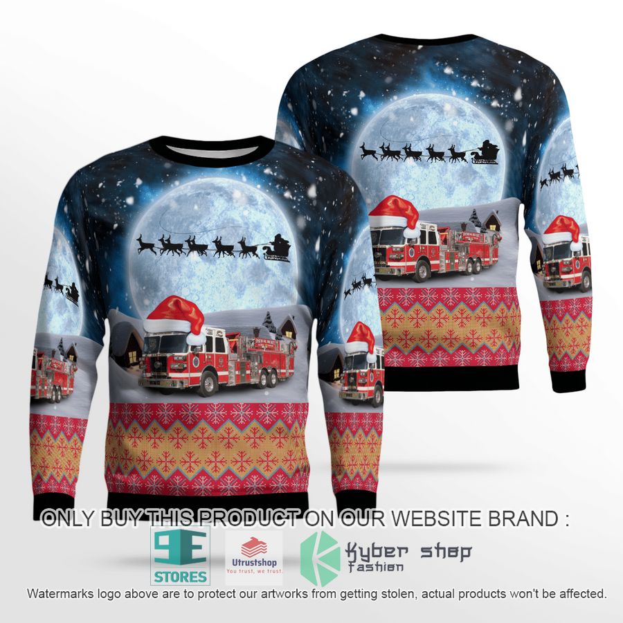 easton maryland easton volunteer fire department christmas sweater 1 64374