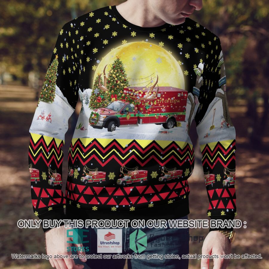 NEW Edina MN Fire Paramedic Ambulance M92 Christmas Sweater 4 edina mn fire paramedic ambulance m92 christmas sweater 4 28476