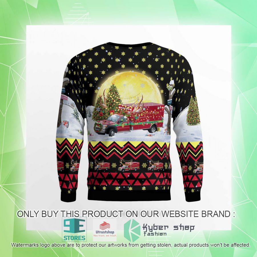 NEW Edina MN Fire Paramedic Ambulance M92 Christmas Sweater 9 edina mn fire paramedic ambulance m92 christmas sweater 9 13114