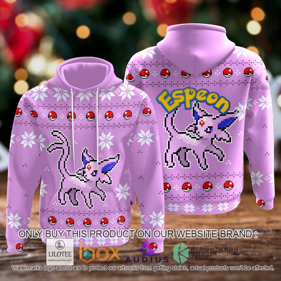 eevee espeon ugly pattern 3d hoodie 1 70894