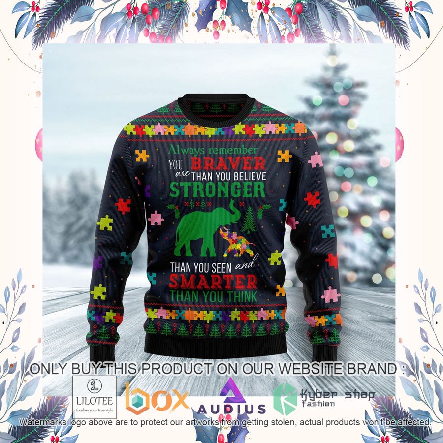 Elephant Autism Awareness Ugly Christmas Sweater 10 elephant autism awareness ugly christmas sweater 10 90343