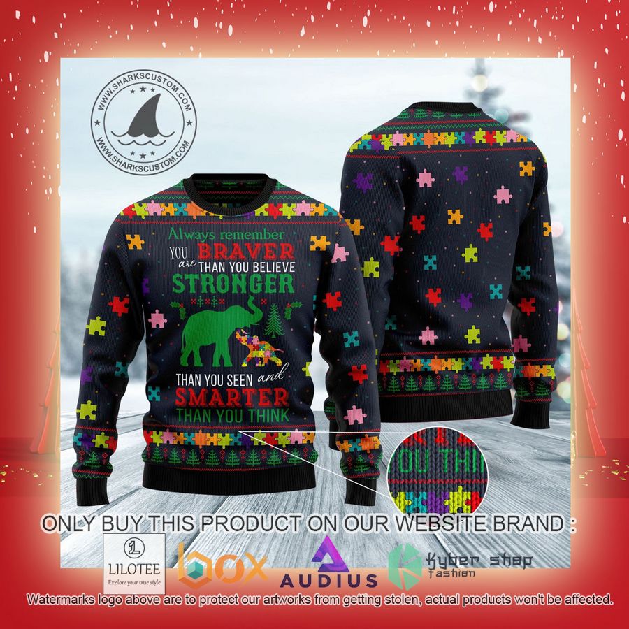 Elephant Autism Awareness Ugly Christmas Sweater 9 elephant autism awareness ugly christmas sweater 9 76814