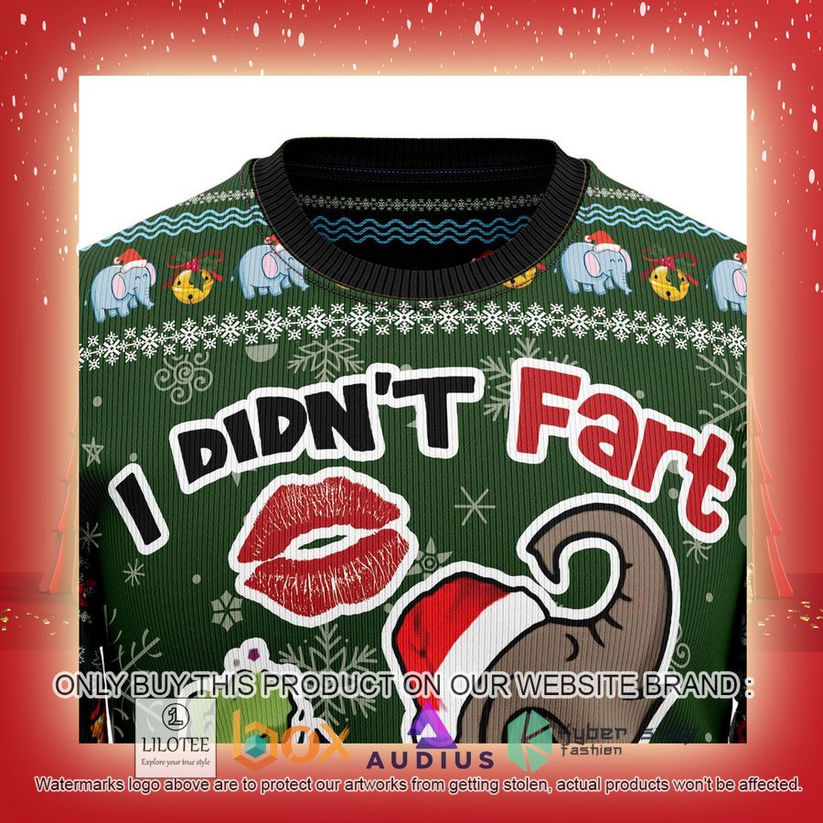 Elephant I Didnt Fart My Butt Blew You A Kiss Ugly Christmas Sweater 13 elephant i didnt fart my butt blew you a kiss ugly christmas sweater 13 52054