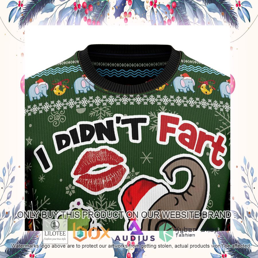 Elephant I Didnt Fart My Butt Blew You A Kiss Ugly Christmas Sweater 15 elephant i didnt fart my butt blew you a kiss ugly christmas sweater 15 81579