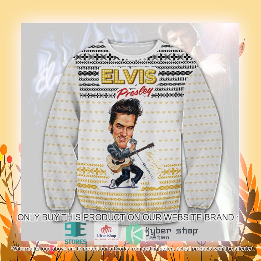 NEW Elvis Presley white Ugly Sweater 4 elvis presley white ugly christmas sweater 4 19200