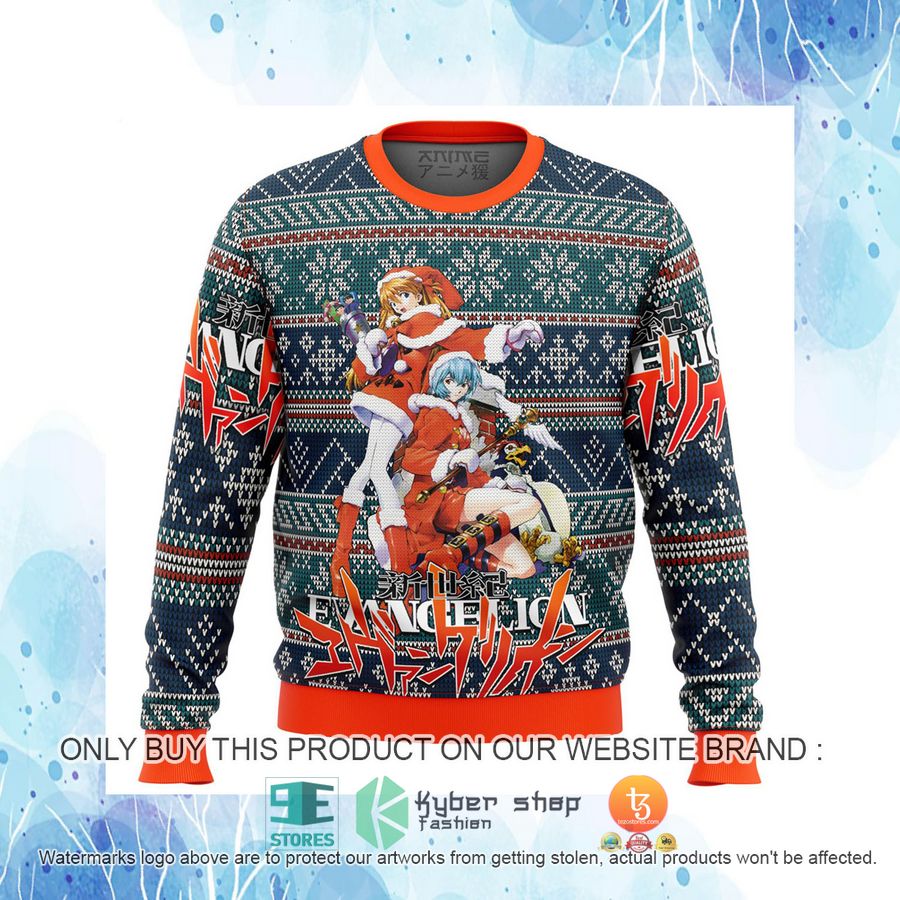 HOT Evangelion Alt Ugly Christmas Sweater 4 evangelion alt knitted wool sweater 4 54953
