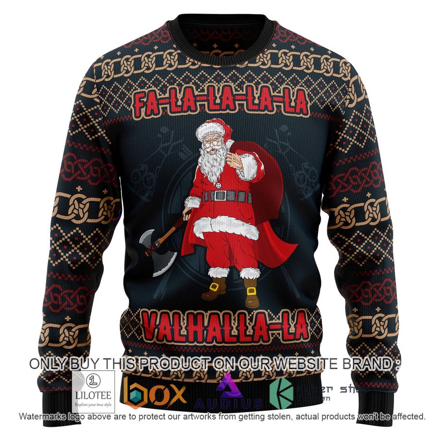 falalala valhallala viking ugly christmas sweater 1 1668
