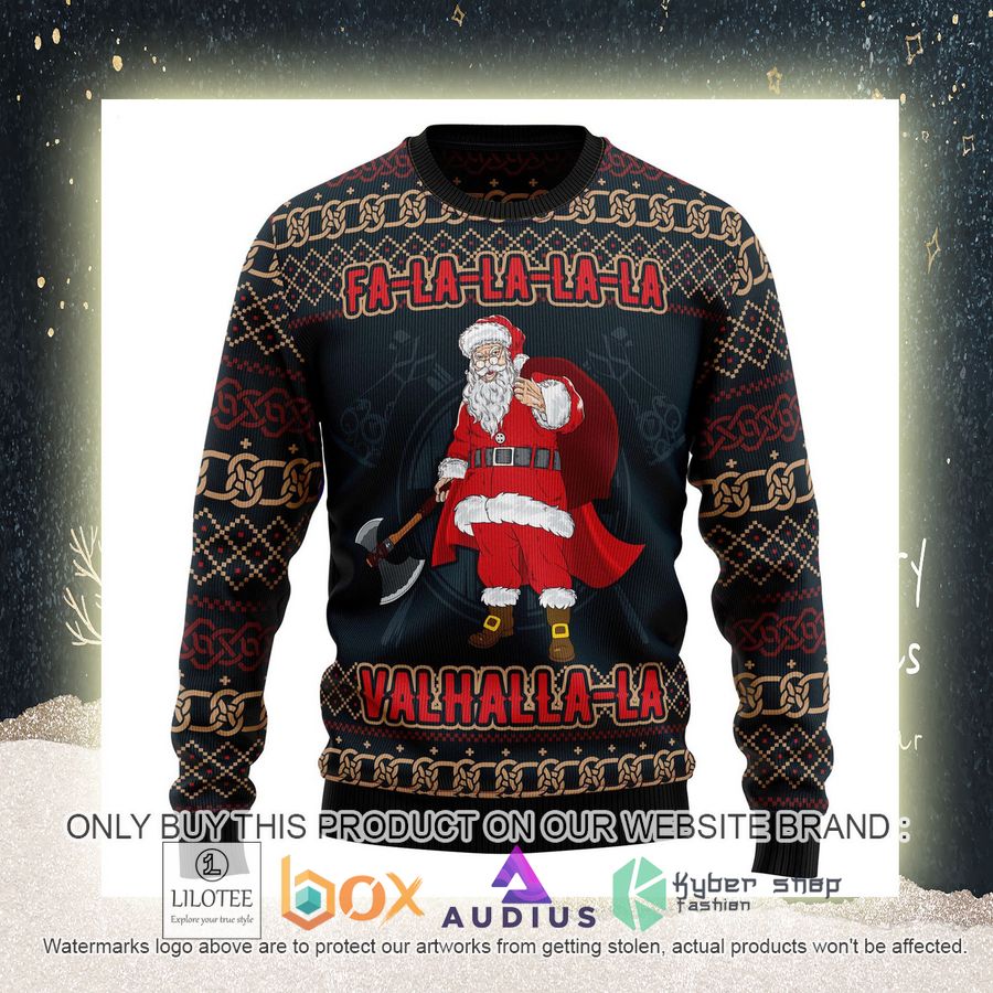 Falalala Valhallala Viking Ugly Christmas Sweater 10 falalala valhallala viking ugly christmas sweater 10 68166
