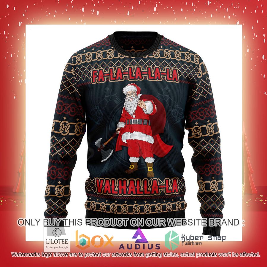Falalala Valhallala Viking Ugly Christmas Sweater 12 falalala valhallala viking ugly christmas sweater 12 27127
