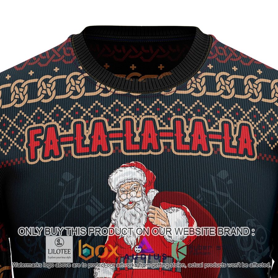 falalala valhallala viking ugly christmas sweater 2 23813