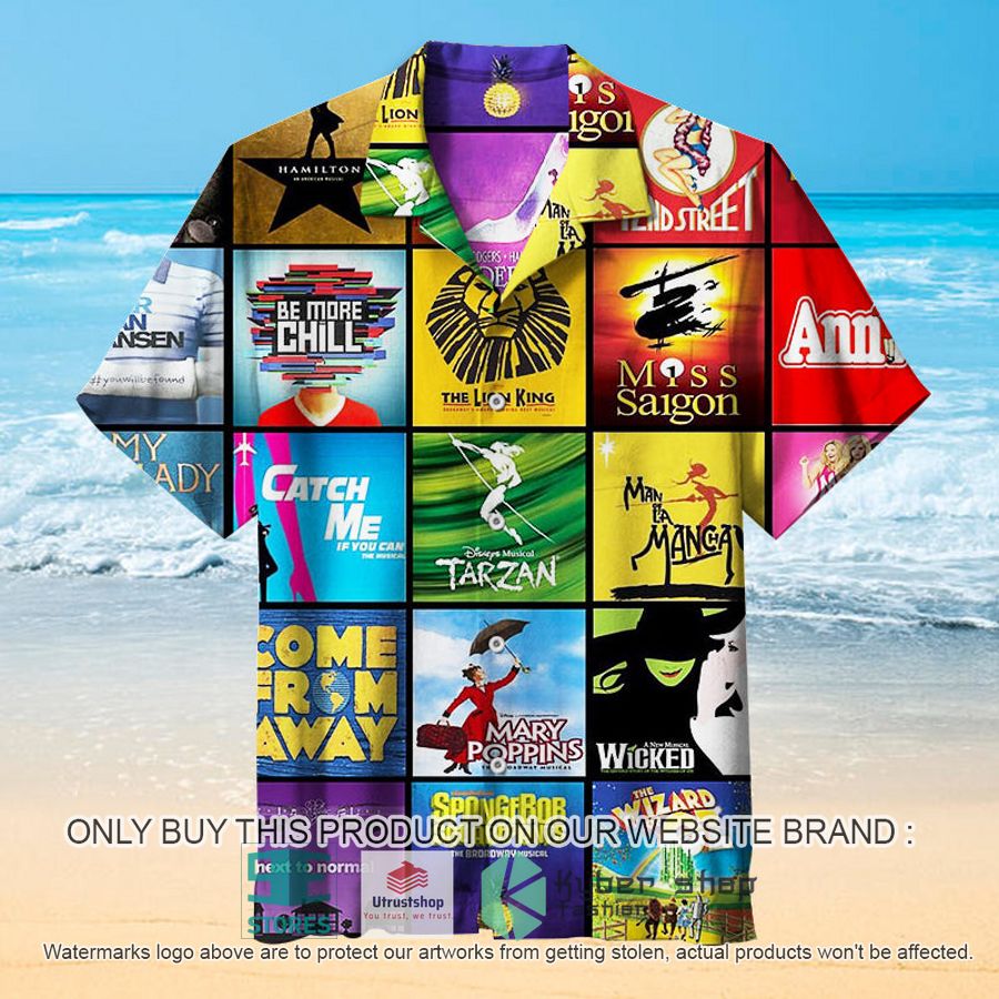 NEW Favorite Musicals Broadway Shows Hawaii Shirt 16 favorite musicals broadway shows hawaiian shirt 1 80859