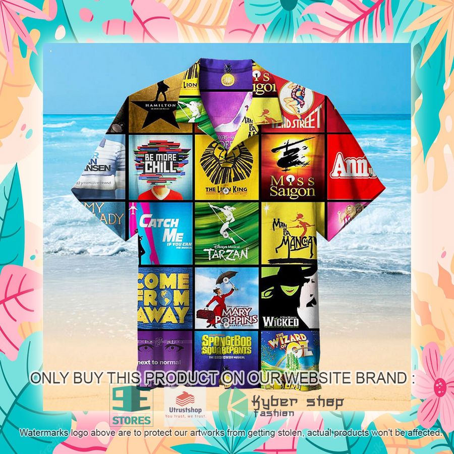 NEW Favorite Musicals Broadway Shows Hawaii Shirt 4 favorite musicals broadway shows hawaiian shirt 4 8243