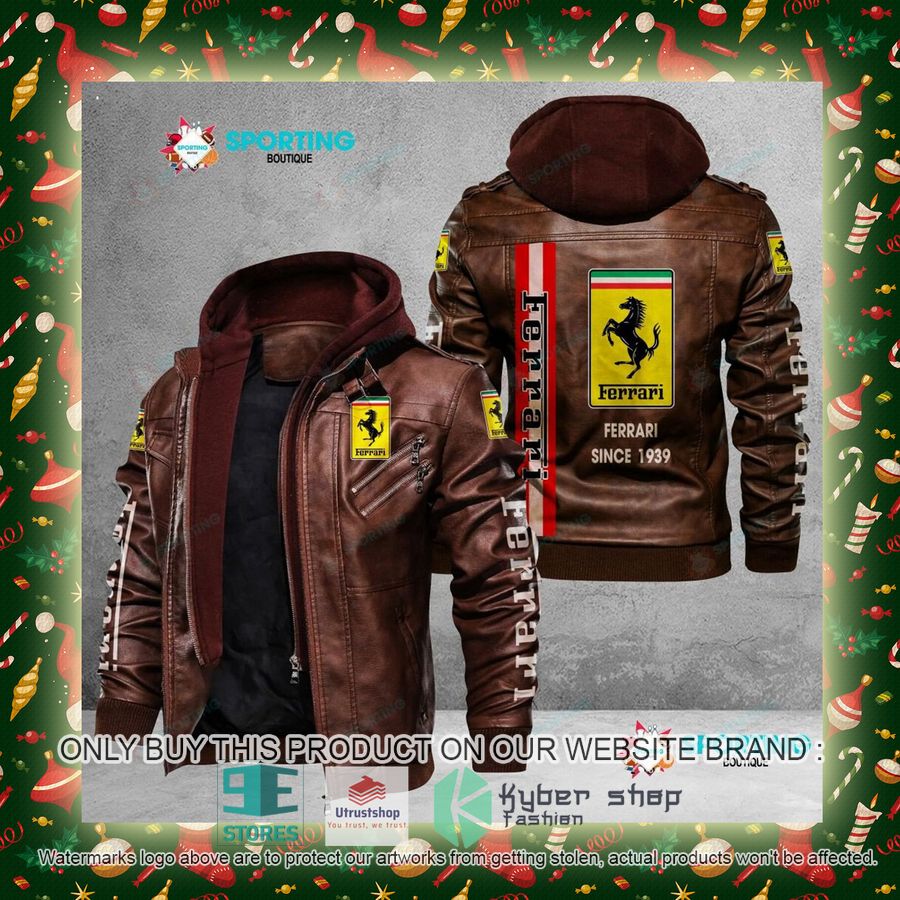 NEW Ferrari Since 1939 Men Leather Jacket 6 ferrari since 1939 leather jacket 6 42360