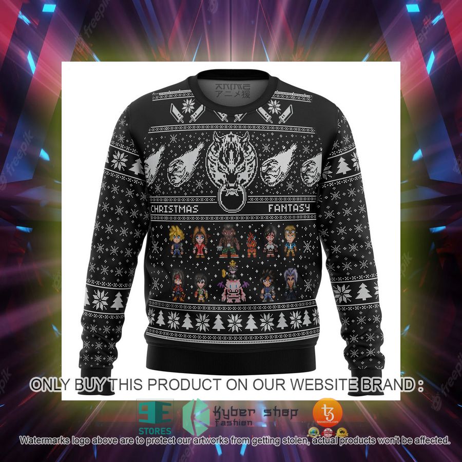 final fantasy 7 vii ff7 premium knitted wool sweater 2 9618