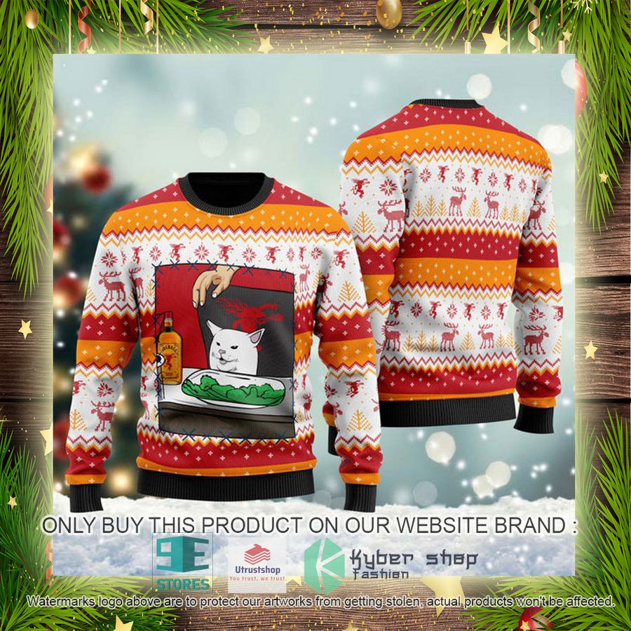 NEW Fireball Whisky Cat Meme Christmas Ugly Sweater 4 fireball whisky cat meme ugly christmas sweater 4 78824
