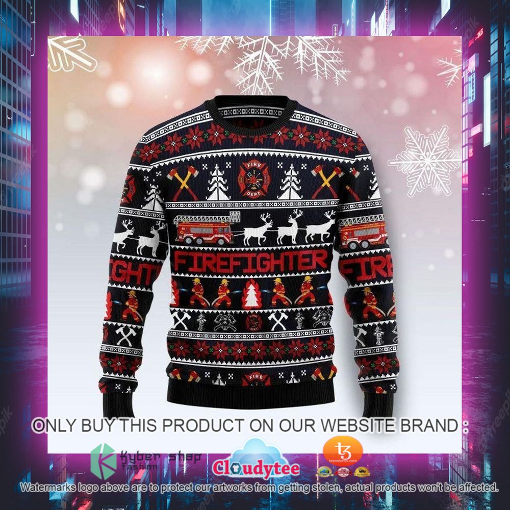 Firefighter Pattern Ugly Sweater 3 firefighter pattern ugly sweater 3 17228