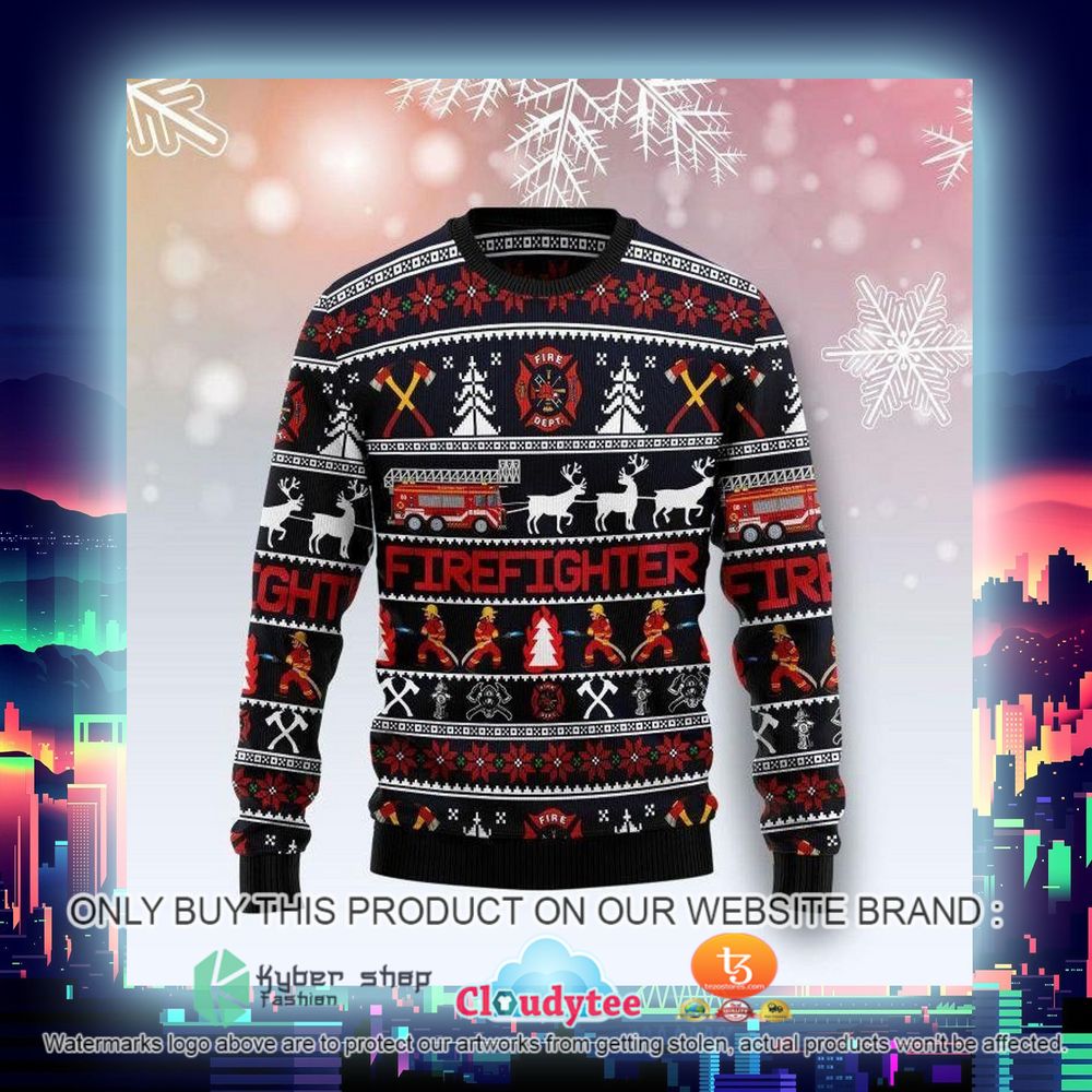Firefighter Pattern Ugly Sweater 4 firefighter pattern ugly sweater 4 52959