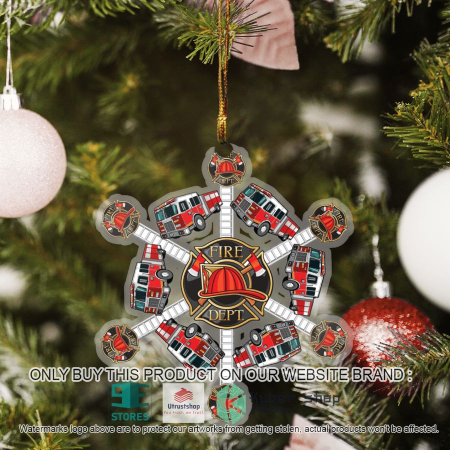 NEW Firefighter Snowflake Christmas Ornament 5 firefighter snowflake christmas ornament 5 52571