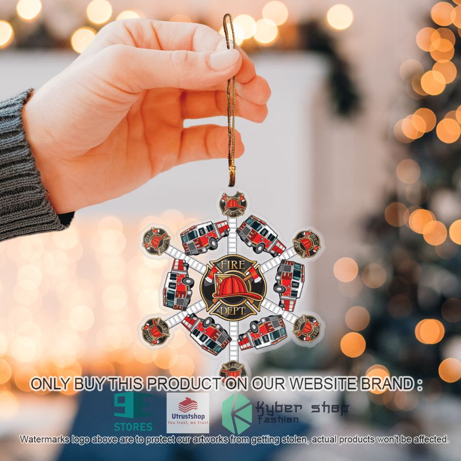 NEW Firefighter Snowflake Christmas Ornament 6 firefighter snowflake christmas ornament 6 21195