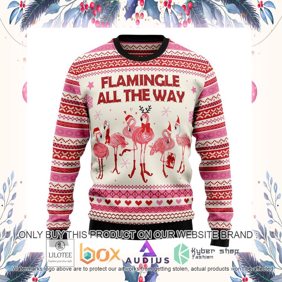 Flamingo Flamingle All The Ways Ugly Christmas Sweater 14 flamingo flamingle all the ways ugly christmas sweater 14 29789