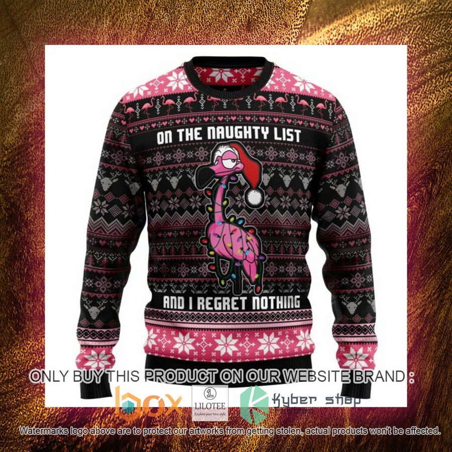 Flamingo Naughty List Ugly Christmas Sweatshirt 4 flamingo naughty list ugly christmas sweatshirt 4 98070