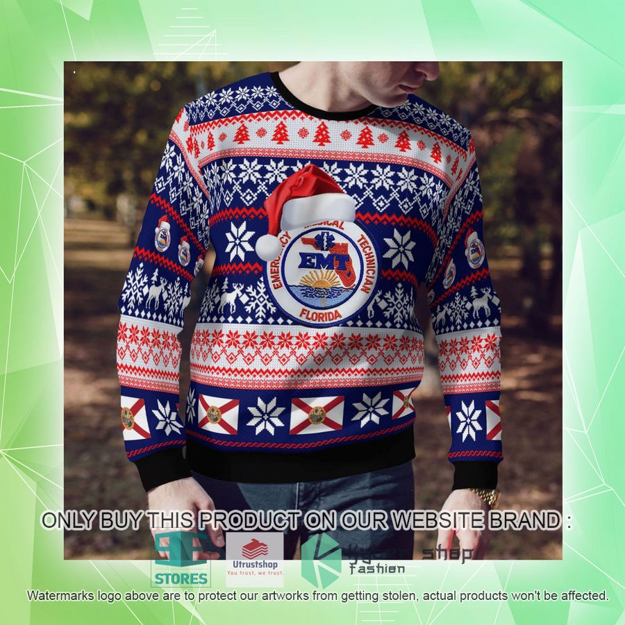 NEW Florida EMT Christmas Sweater 10 florida emt christmas sweater 10 62235