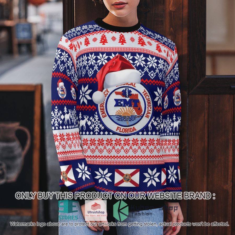 NEW Florida EMT Christmas Sweater 5 florida emt christmas sweater 5 12467