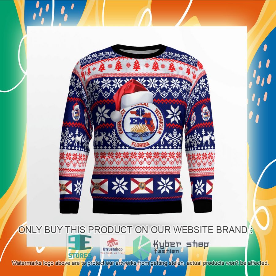 NEW Florida EMT Christmas Sweater 8 florida emt christmas sweater 8 30367