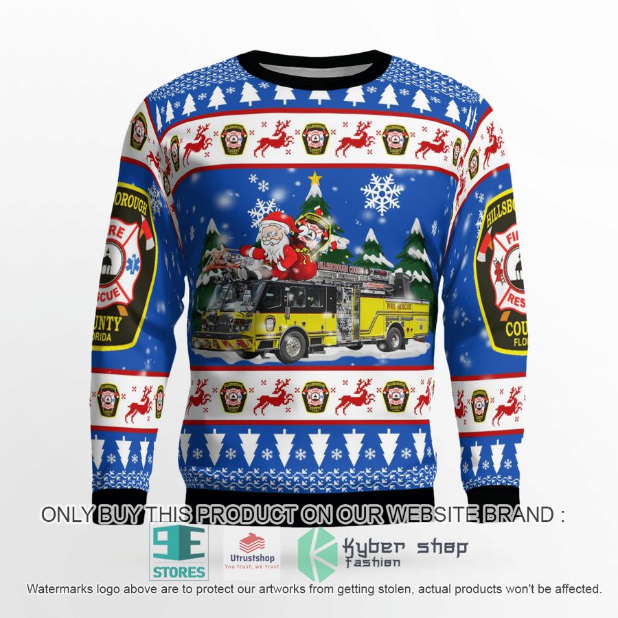 florida hillsborough county fire department christmas sweater 2 14848