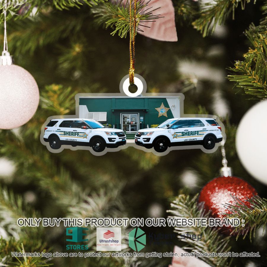 NEW Florida Lee County Office Station And Car Christmas Ornament 5 florida lee county office station and car christmas ornament 5 36795