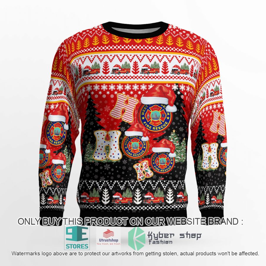 florida west palm beach fire department ho ho ho christmas sweater 2 89270