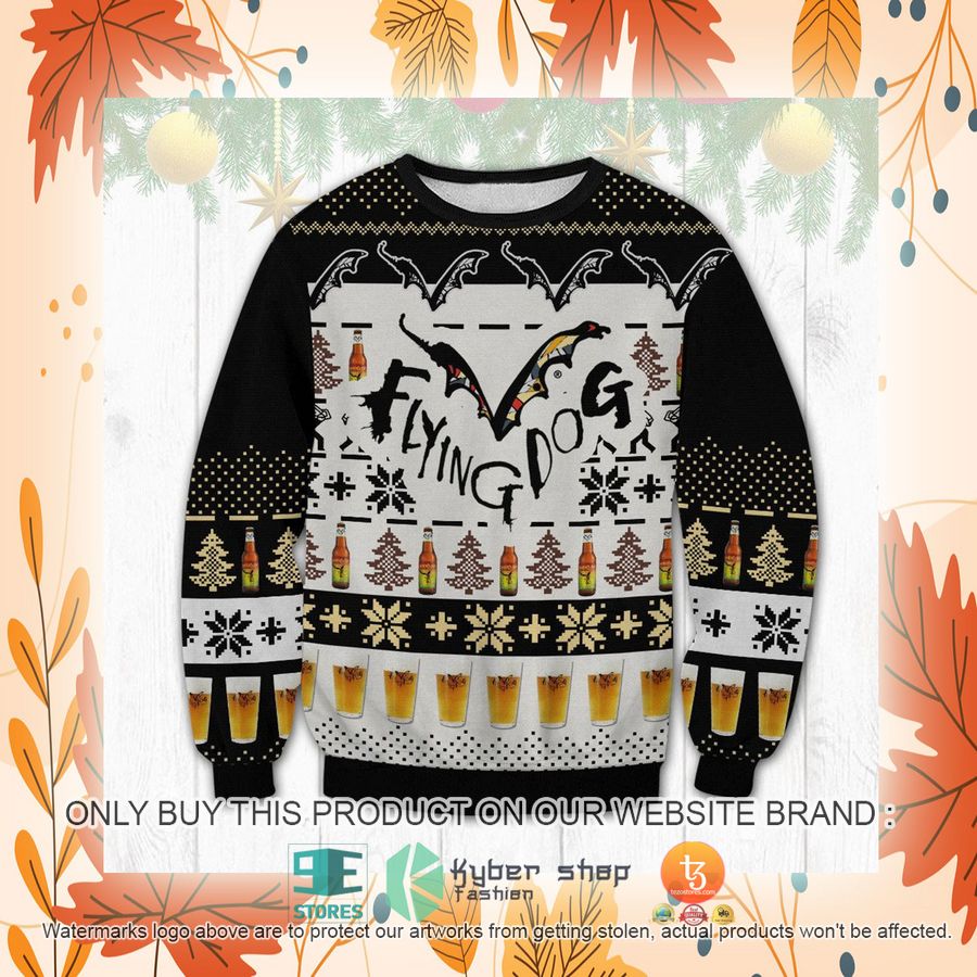 NEW Flying Dog Brewery Christmas Ugly Sweater 2 flying dog brewery ugly christmas sweater 2 36523
