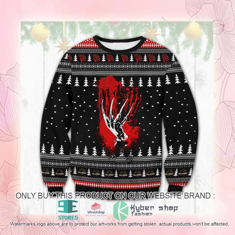NEW Freddy Krueger Hand Ugly Sweater 4 freddy krueger hand ugly christmas sweater 4 57887