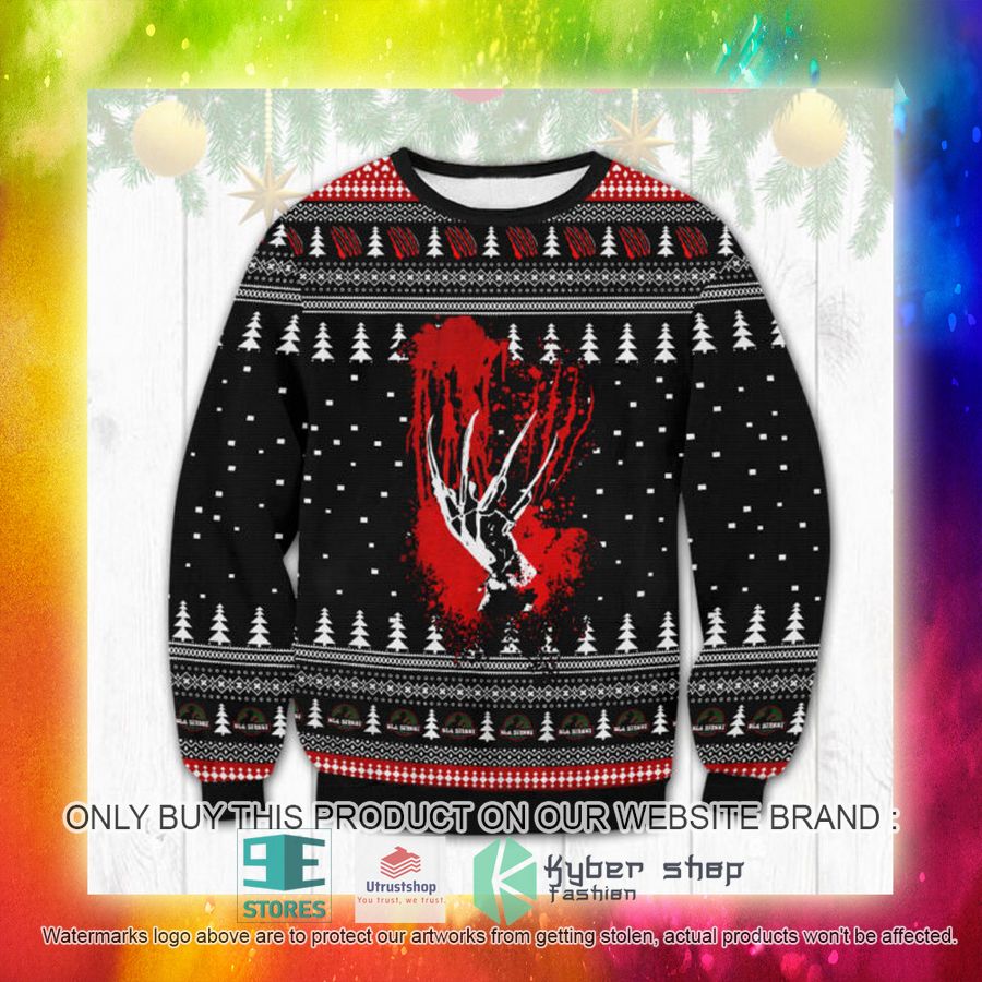 NEW Freddy Krueger Hand Ugly Sweater 5 freddy krueger hand ugly christmas sweater 5 4977