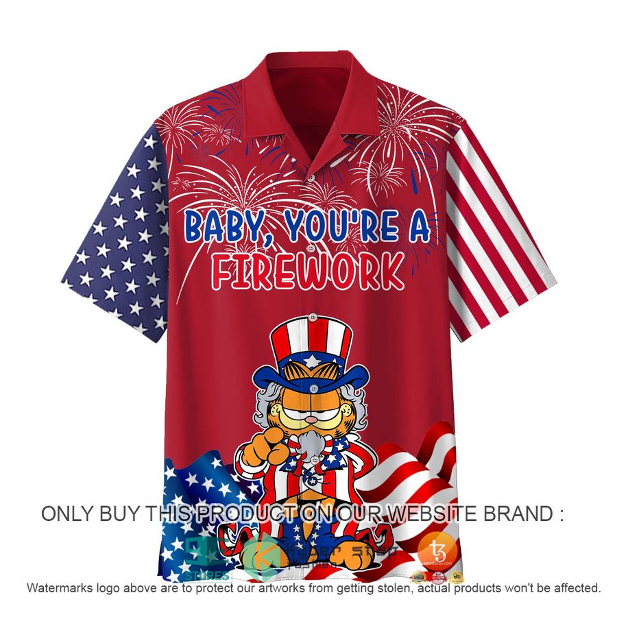 HOT Garfield Baby You're Firework Hawaiian Shirt 3 garfield baby youre firework hawaiian shirt 3 5677