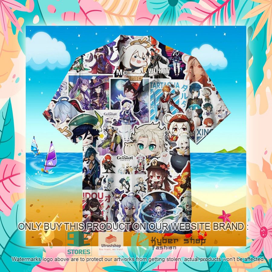 NEW Genshin Impact Hawaii Shirt 4 genshin impact hawaiian shirt 4 88432