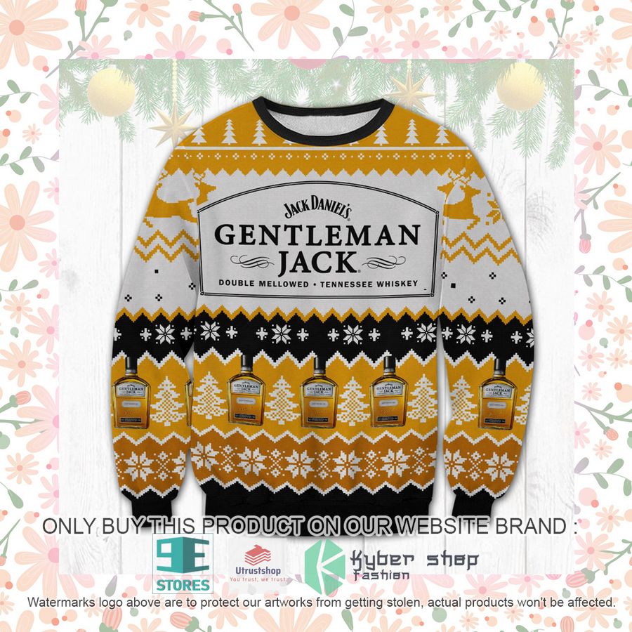 NEW Gentleman Jack Rare Tennessee Whiskey Ugly Christmas Sweatshirt 4 gentleman jack rare tennessee whiskey ugly christmas sweater 4 87222