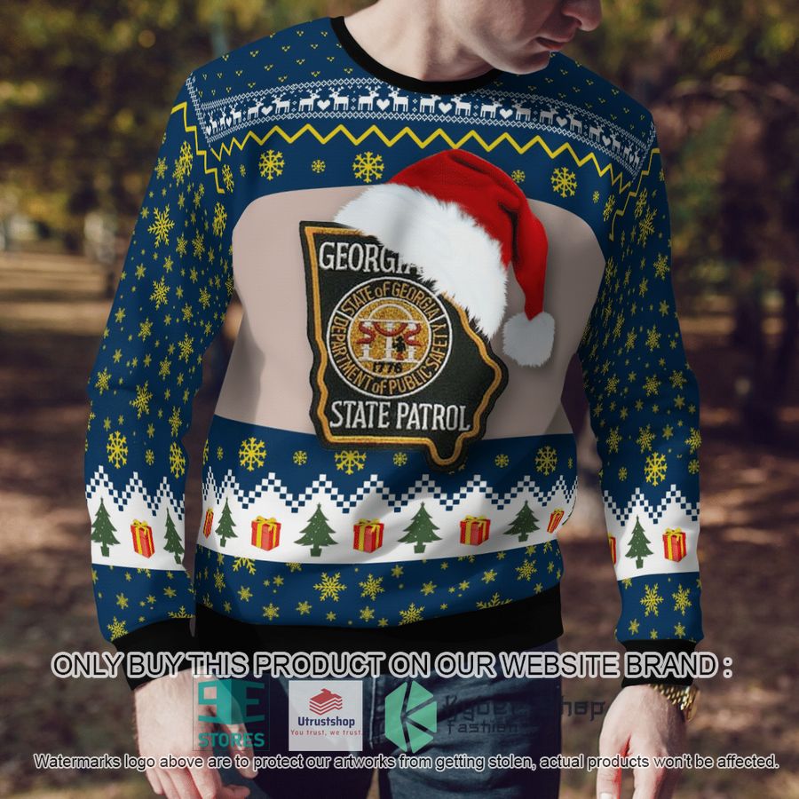 NEW Georgia State Patrol Christmas Sweater 4 georgia state patrol christmas sweater 4 56040