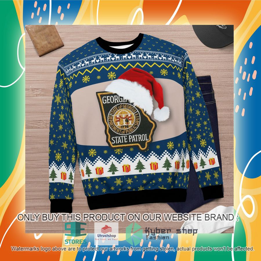 NEW Georgia State Patrol Christmas Sweater 7 georgia state patrol christmas sweater 7 25841