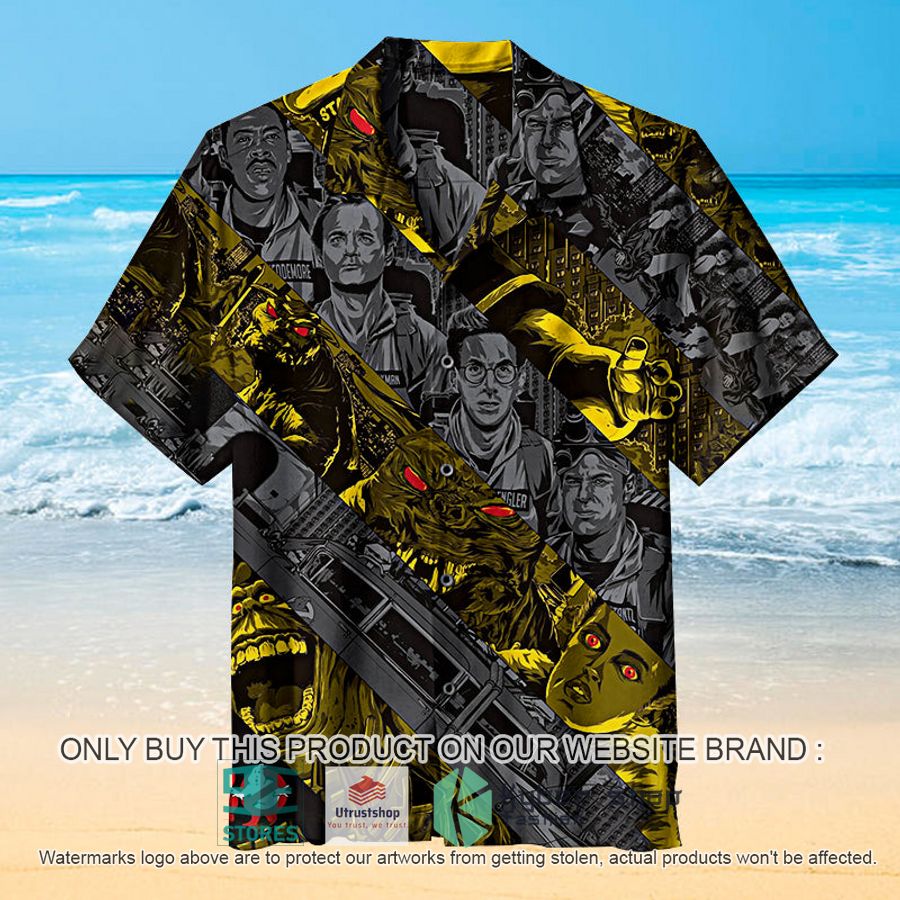 ghostbusters black yellow hawaiian shirt 1 24849