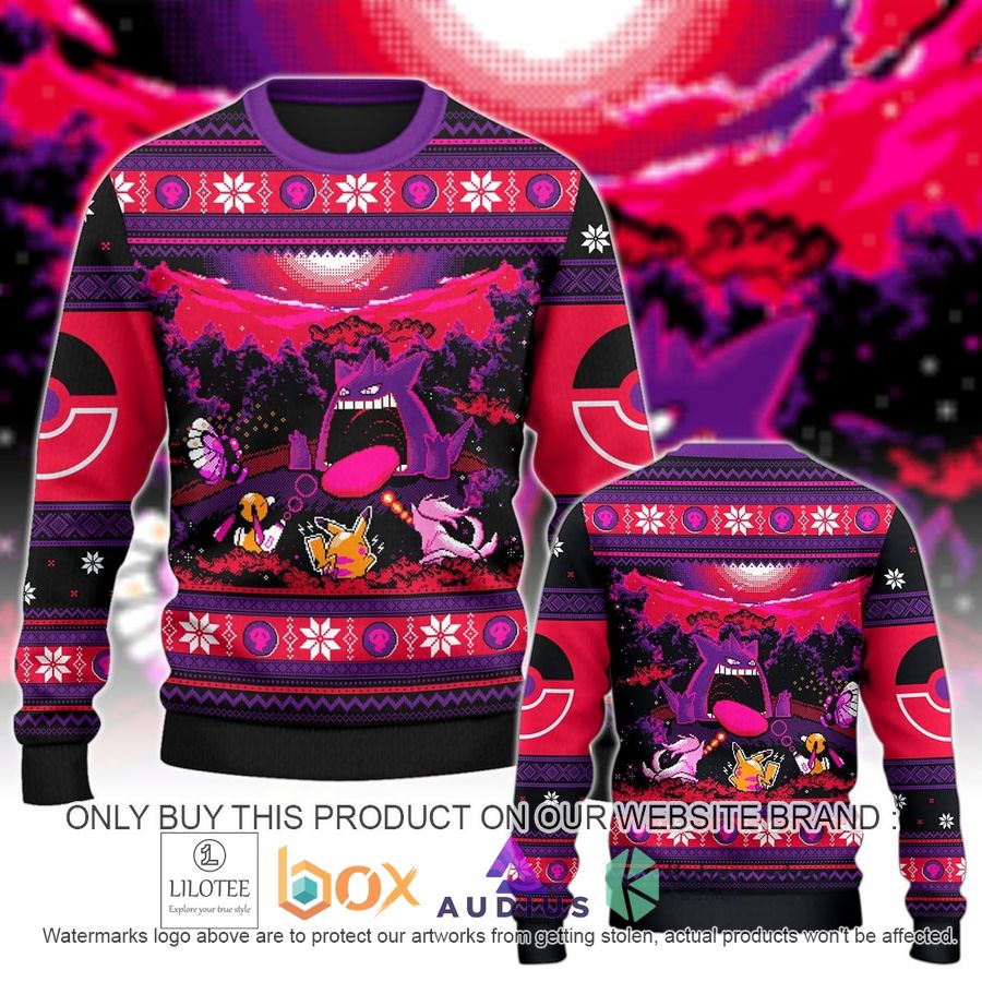 gigantimax gengar pokemon shirt hoodie 1 24049