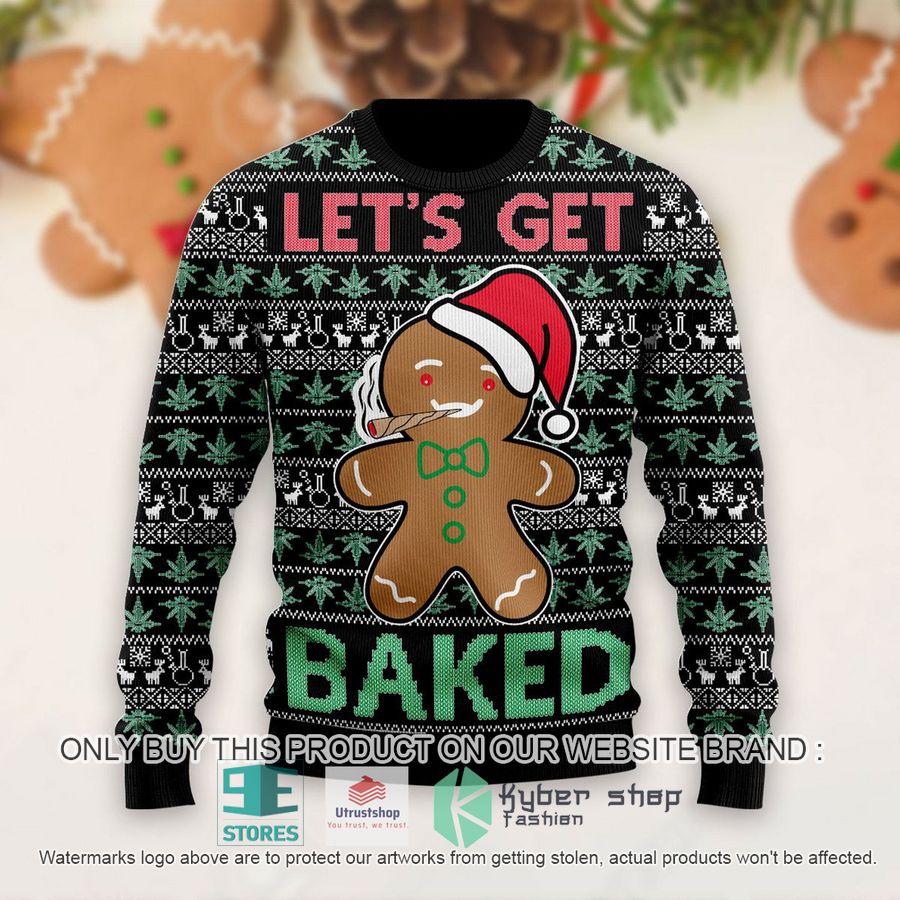 gingerbread lets get baked ugly christmas sweater 1 11024