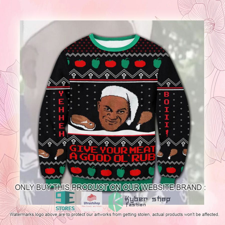 NEW Give Your Meat A Good Ol' Rub Ugly Sweater 2 give your meat a good ol rub ugly christmas sweater 2 58160