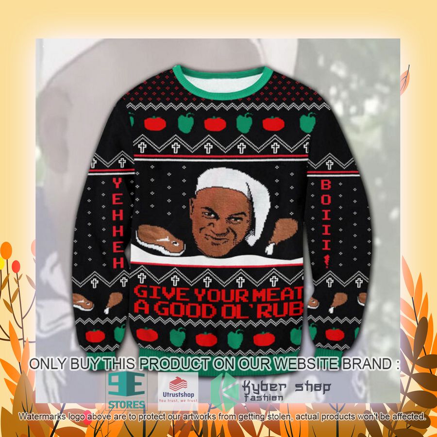 NEW Give Your Meat A Good Ol' Rub Ugly Sweater 4 give your meat a good ol rub ugly christmas sweater 4 67908