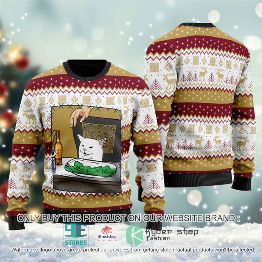 glenmorangie whisky cat meme ugly christmas sweater 1 42997