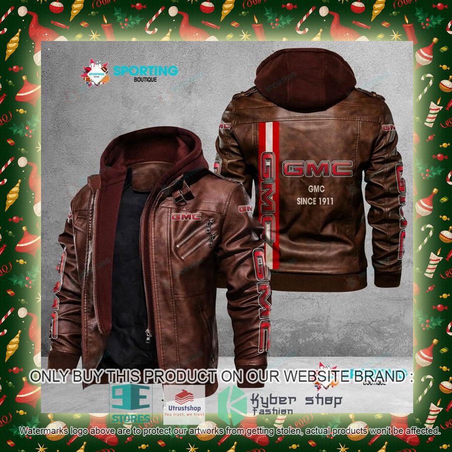 NEW GMC Since 1911 Men Leather Jacket 6 gmc since 1911 leather jacket 6 31313