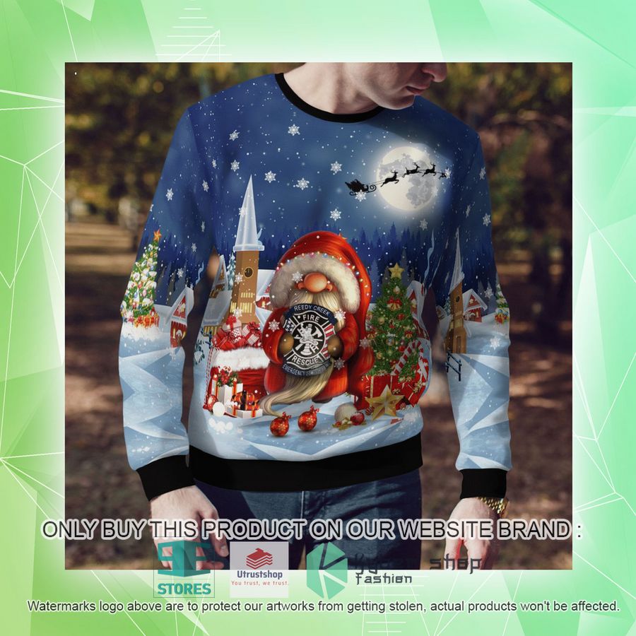 NEW Gnomies Reedy Creek Fire and Rescue Department Emergency Medical Services Christmas Sweater 10 gnomies reedy creek fire and rescue department emergency medical services christmas sweater 10 85587
