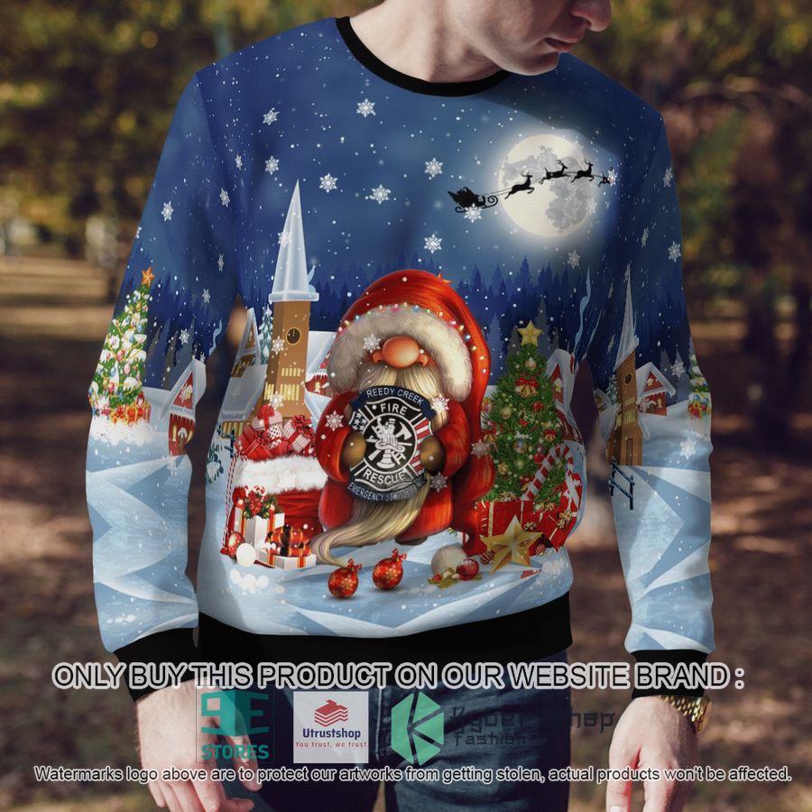 NEW Gnomies Reedy Creek Fire and Rescue Department Emergency Medical Services Christmas Sweater 4 gnomies reedy creek fire and rescue department emergency medical services christmas sweater 4 92910