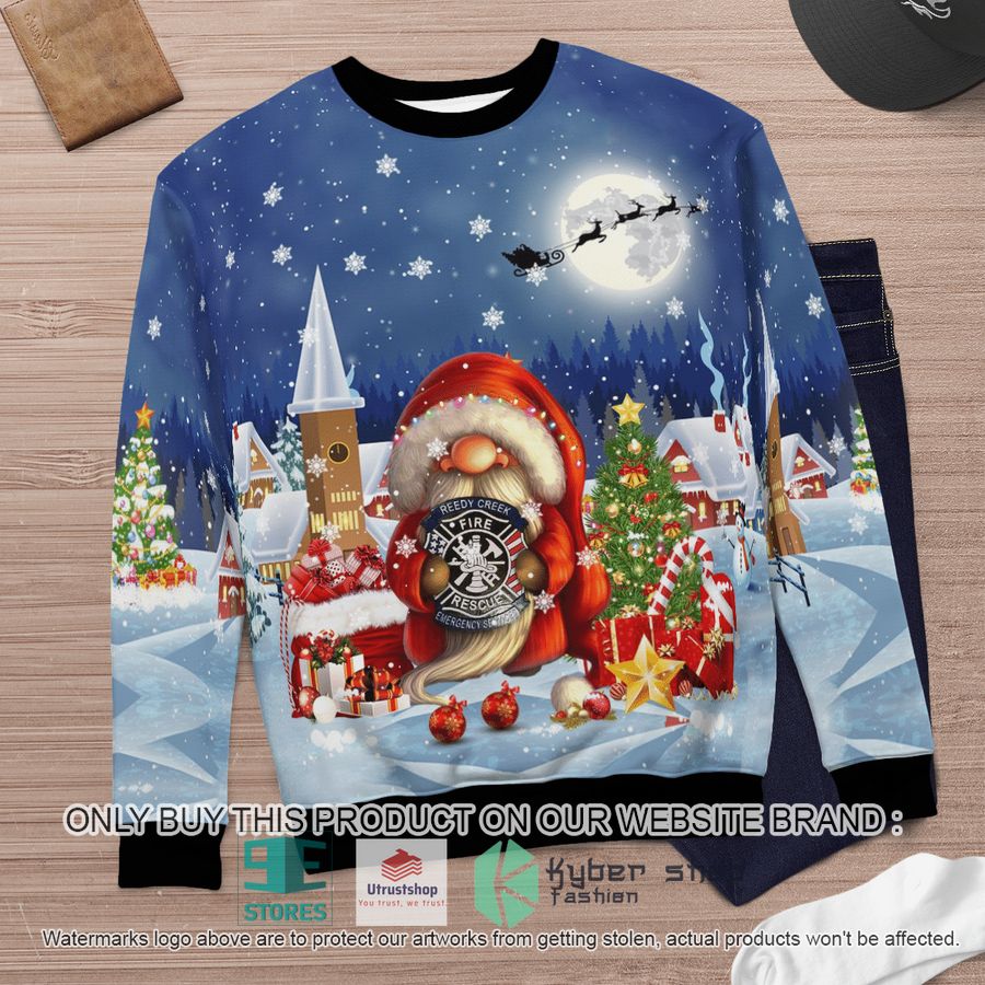 NEW Gnomies Reedy Creek Fire and Rescue Department Emergency Medical Services Christmas Sweater 6 gnomies reedy creek fire and rescue department emergency medical services christmas sweater 6 26622