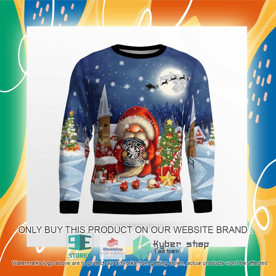 NEW Gnomies Reedy Creek Fire and Rescue Department Emergency Medical Services Christmas Sweater 8 gnomies reedy creek fire and rescue department emergency medical services christmas sweater 8 20036